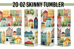 Little Houses Seamless 20 oz Straight Tumbler 10 Pack Product Image 7