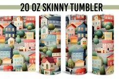 Little Houses Seamless 20 oz Straight Tumbler 10 Pack Product Image 9