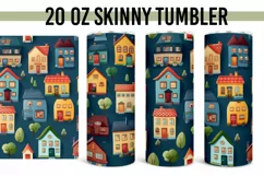 Little Houses Seamless 20 oz Straight Tumbler 10 Pack Product Image 10