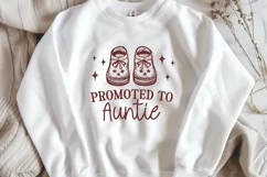 Promoted to Auntie SVG, New Aunt Design Baby Announcement Product Image 2