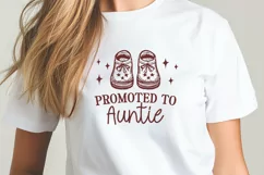 Promoted to Auntie SVG, New Aunt Design Baby Announcement Product Image 3