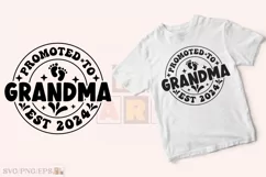 Promoted to Grandma Est 2024 SVG Design. Grandma T-shirt Product Image 2