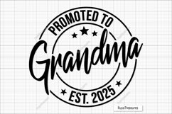 Promoted To Grandma EST 2025 Svg
