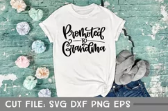 Promoted to Grandma, New Grand baby Hand Lettered SVG Product Image 2