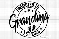 Promoted To Grandma EST 2025 Svg