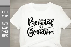 Promoted to Grandma, New Grand baby Hand Lettered SVG Product Image 1