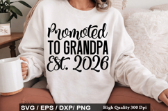 Promoted To Grandpa est - Father's Day SVG Design Product Image 1