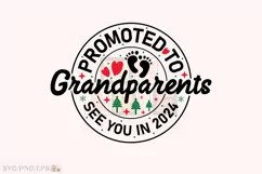 Promoted to Grandparents See You In 2024 SVG T-shirt Design Product Image 1