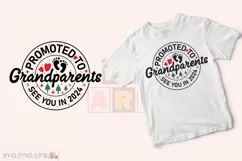 Promoted to Grandparents See You In 2024 SVG T-shirt Design Product Image 2