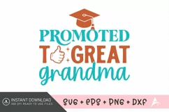 Promoted to great grandma SVG , Grandparents SVG Product Image 1