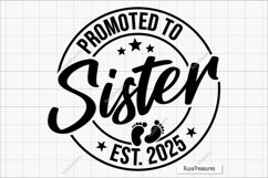 Promoted to Sister 2025 Svg