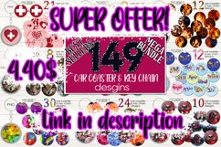 Watercolor | 12 Sublimation car coaster &amp; key chain designs Product Image 4