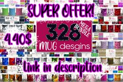 SPRING Mug design BLUE and ROSE glitter design Bundle, JPG Product Image 4
