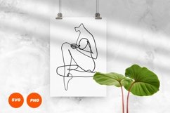 Woman Nude One Line Drawing Product Image 1