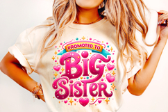Promoted To Big Sister PNG, Big Sister Announcement PNG, Mom Product Image 2