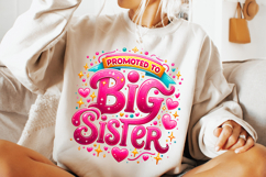 Promoted To Big Sister PNG, Big Sister Announcement PNG, Mom Product Image 1