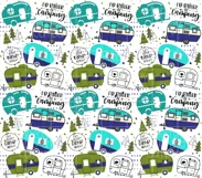 Camper Tumbler Wrap, Sublimation, 20 oz Tumbler Wrap PNG Product Image 2