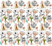 Boho Tumbler Wrap, Sublimation, Bohemian Tumbler Wrap Product Image 2