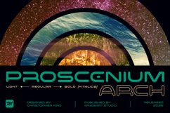Proscenium Arch - An Ultra-Wide Cinematic Sci-Fi Font Product Image 1