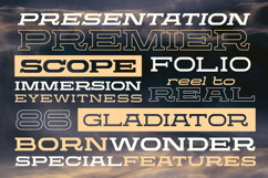 Proscenium Slab - An Ultra-Wide Font Designed for Cinema Product Image 11