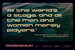 Proscenium - A Wide Sans-Serif Font Designed for Cinema Product Image 2