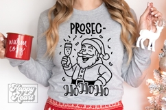 Prosec Ho Ho Ho - Santa Wine Club Christmas SVG PNG Drinking Product Image 1