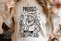 Prosec Ho Ho Ho - Santa Wine Club Christmas SVG PNG Drinking Product Image 2
