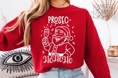Prosec Ho Ho Ho - Santa Wine Club Christmas SVG PNG Drinking Product Image 3