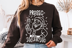 Prosec Ho Ho Ho - Santa Wine Club Christmas SVG PNG Drinking Product Image 4
