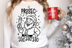 Prosec Ho Ho Ho - Santa Wine Club Christmas SVG PNG Drinking Product Image 5