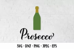 Prosecco SVG Alcohol SVG. Bottle of champagne SVG cut file Product Image 1