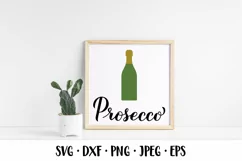 Prosecco SVG Alcohol SVG. Bottle of champagne SVG cut file Product Image 3