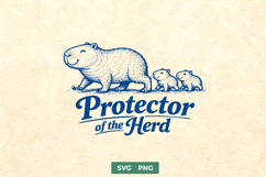 Protector of the Herd SVG - Funny Capybara Dad PNG Design Product Image 1