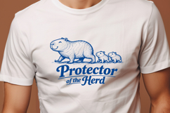 Protector of the Herd SVG - Funny Capybara Dad PNG Design Product Image 3