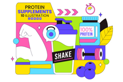 10 Protein Supplements Illustration Product Image 1