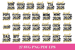 Proud 2026 Graduate Family SVG Quotes | 2026 Graduate Mom Product Image 3