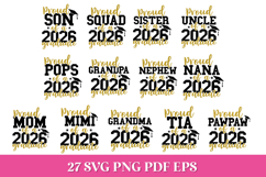 Proud 2026 Graduate Family SVG Quotes | 2026 Graduate Mom Product Image 8