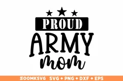 Proud army mom SVG, Military SVG, Veteran SVG Product Image 2