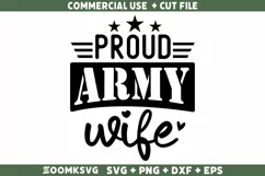 Proud Army Wife SVG | Military SVG | Veteran SVG Product Image 1