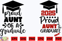 Proud Aunt Of A Graduate SVG | Graduation 2025 SVG |Aunt SVG Product Image 2