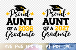 Proud Aunt of a 2026 2027 graduate Graduation cap Auntie art Product Image 1