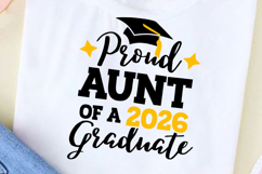 Proud Aunt of a 2026 graduate Graduation cap Senior 2026 Product Image 1