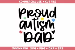 Proud Autism dad SVG | Autism SVG | Autism PNG Product Image 2