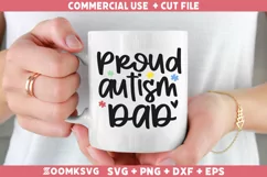 Proud Autism dad SVG | Autism SVG | Autism PNG Product Image 1