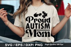 Proud Autism Mom - Autism Awareness SVG Design Product Image 1