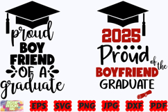 Proud Boyfriend Of A Graduate SVG | Graduation 2025 SVG |PNG Product Image 3