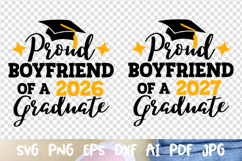 Proud Boyfriend of a 2026 2027 graduate Graduation Class of Product Image 1