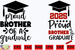 Proud Brother Of A Graduate SVG | Graduation 2025 SVG | PNG Product Image 3