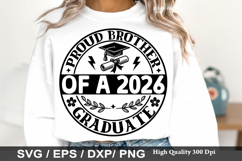 Graduation SVG Design -Proud brother of a 2026 graduate Product Image 3