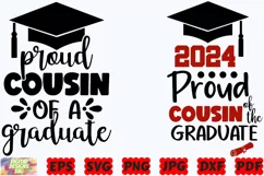 Proud Cousin OF A Graduate SVG | Graduation 2024 SVG | PNG Product Image 2